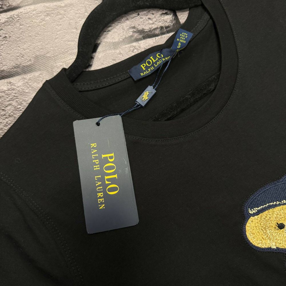 MEGA SALE! Женская футболка Polo Ralph Lauren в черном цвете S-XXL