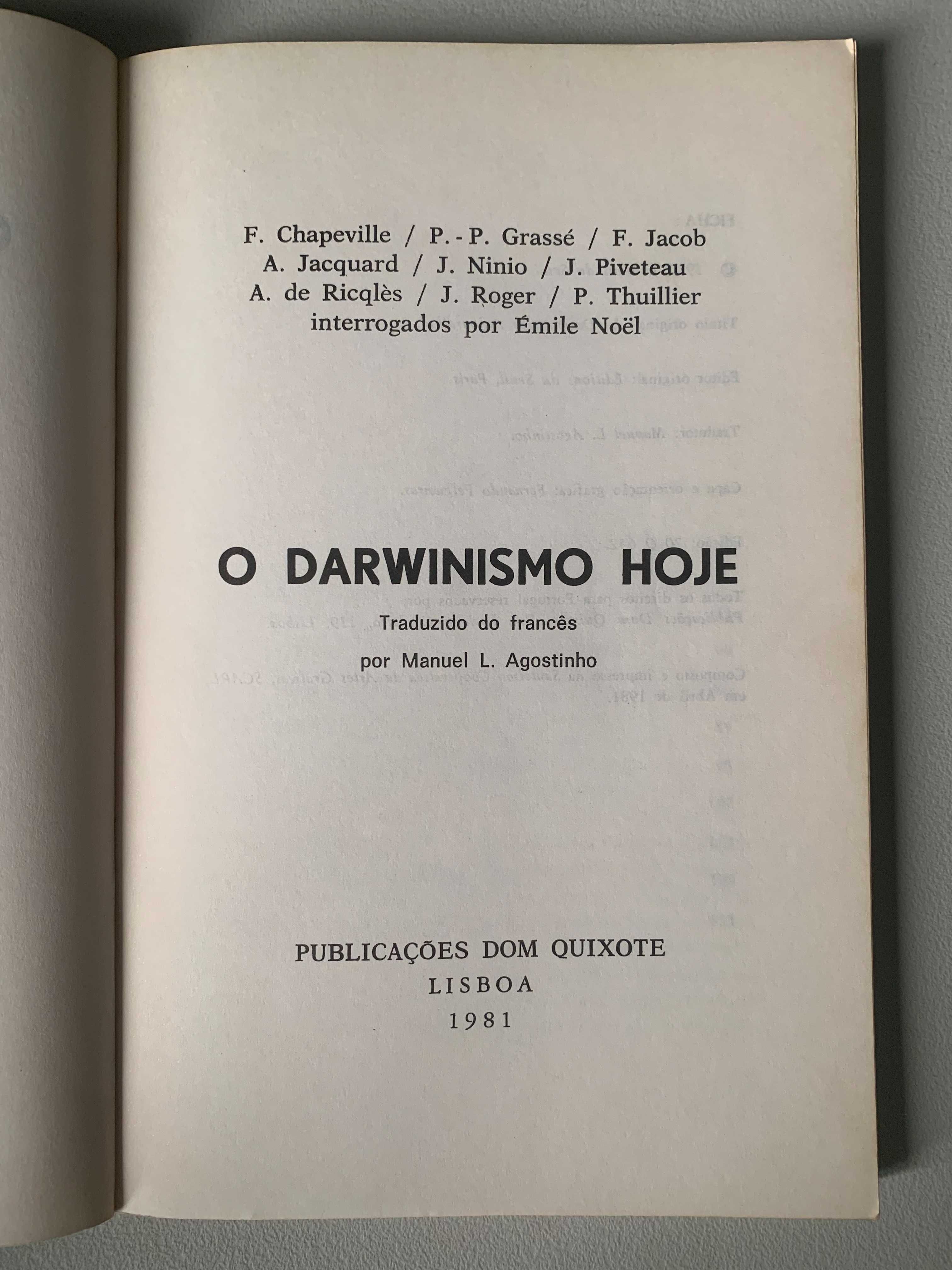 O Darwinismo Hoje