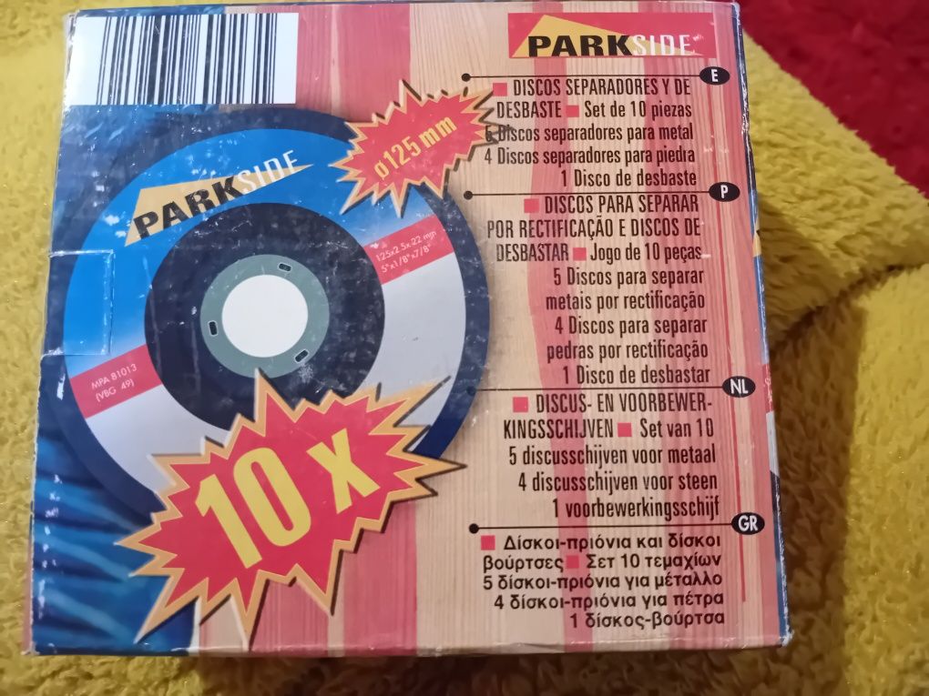 Polidor Angular profissional+Conjunto de 10 discos-Parkside(Novo)