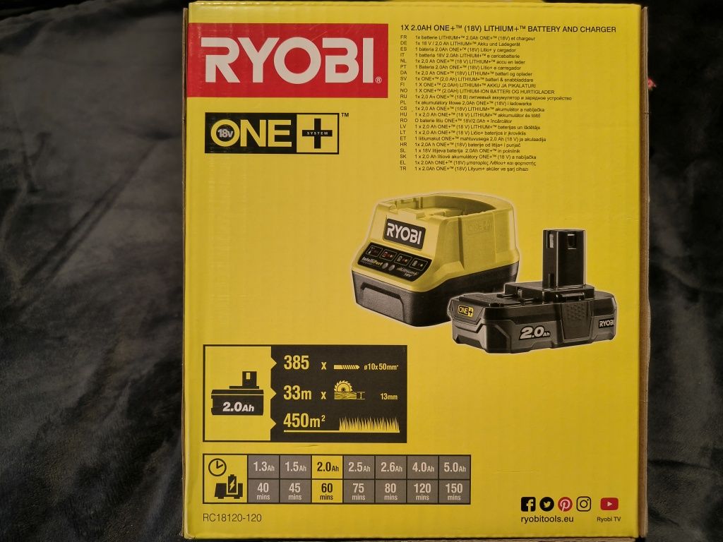 RYOBI Wiertarko-wkrętarka 18V bezprzewodowa idealny +aku+ładowara