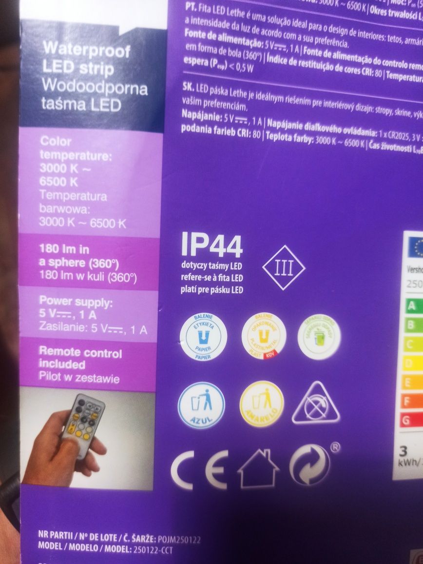 Wodoodporna taśma led