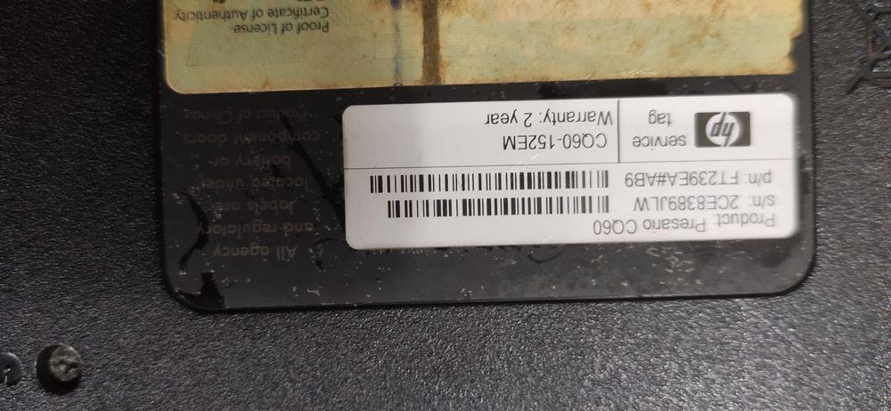 Portátil Compaq CQ60-152EM