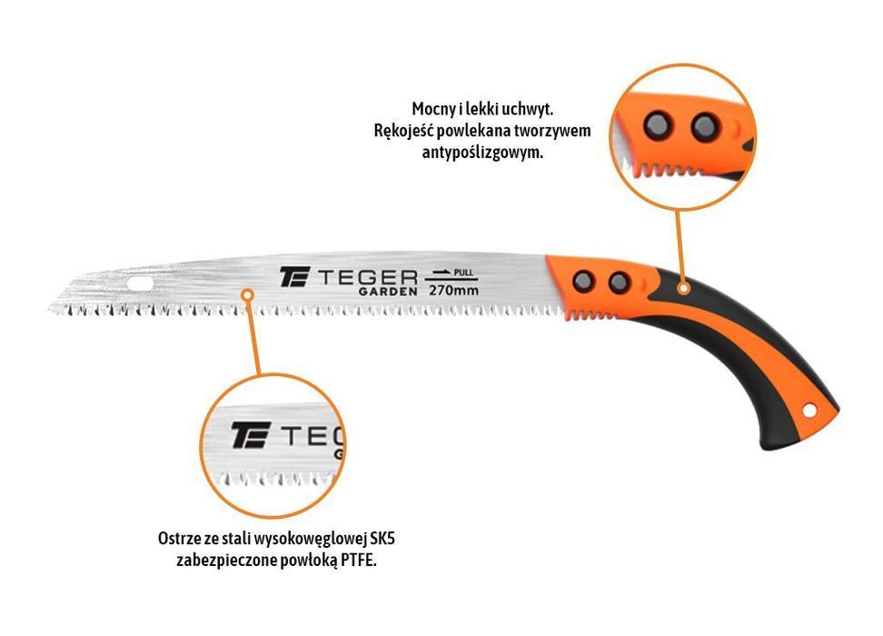 Piła ogrodowa - uniwersalna 270mm / TEGER