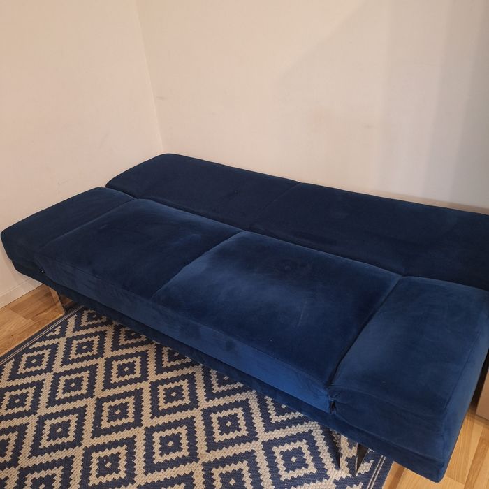Sofa rozkładana granatowa