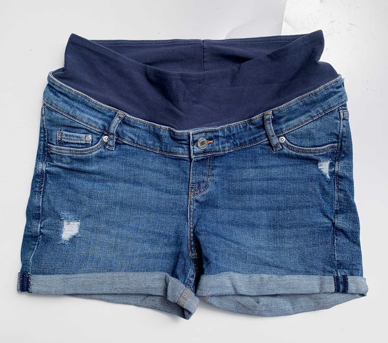Spodenki H&M Mama Dzinsowe Jeansowe Ciążowe M 38 Szorty Ciąża
