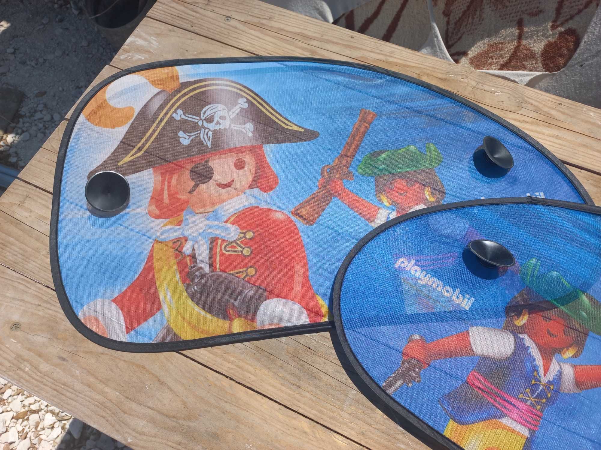 2 para-sóis laterais com ventosas Playmobil logo pirata 65 x 38 cm
