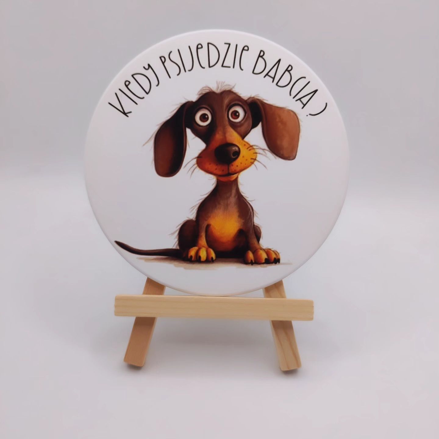 Podkładki ceramiczne handmade pieski śmieszne memy kolorowe