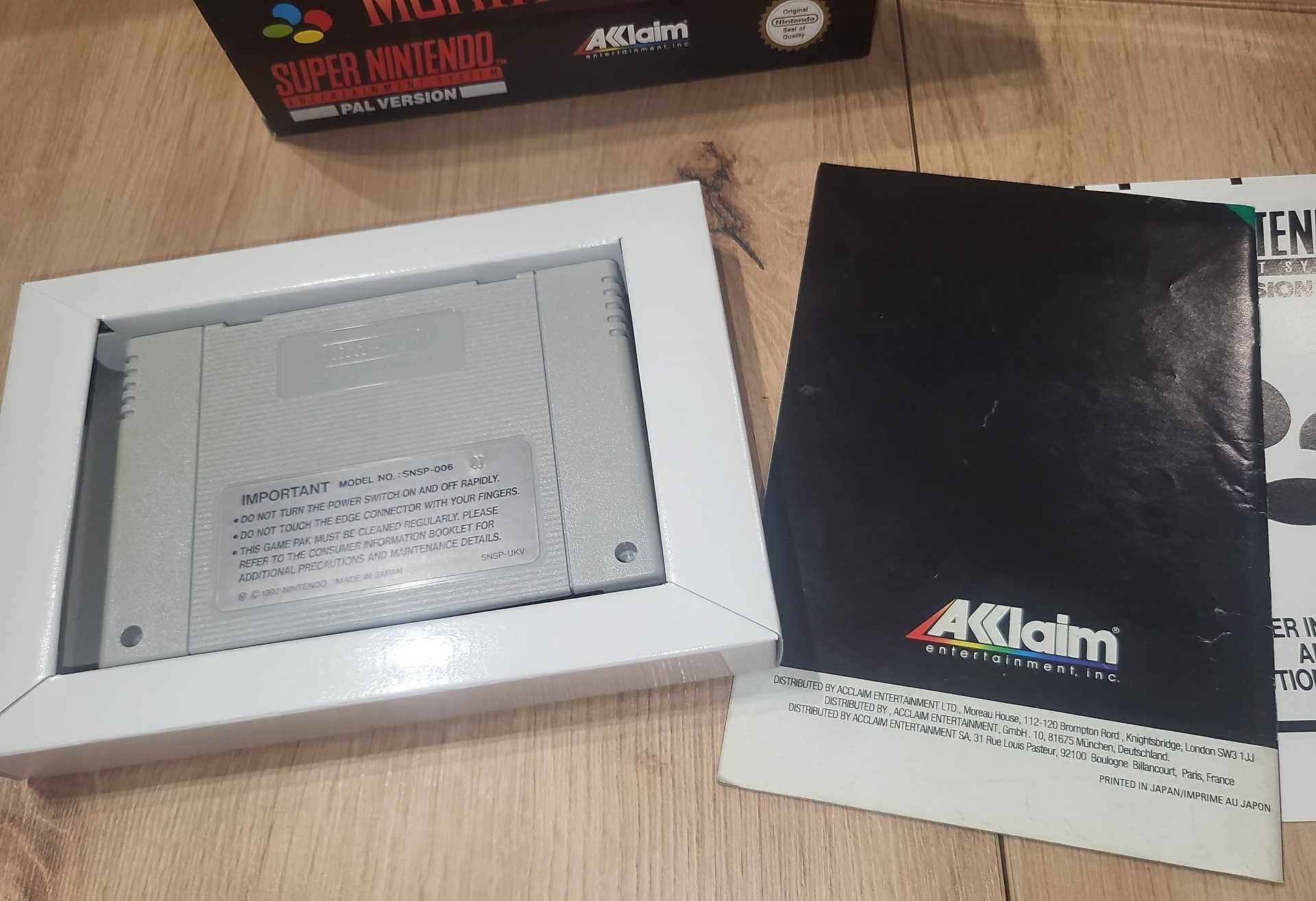 Gra Mortal Kombat - NINTENDO SNES - BDB- stan CIB Komplet +Protektor