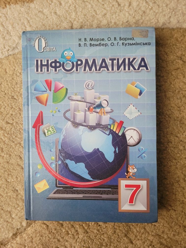 Інформатика 7 клас 2016 підручник Н.В.Морзе та ін.