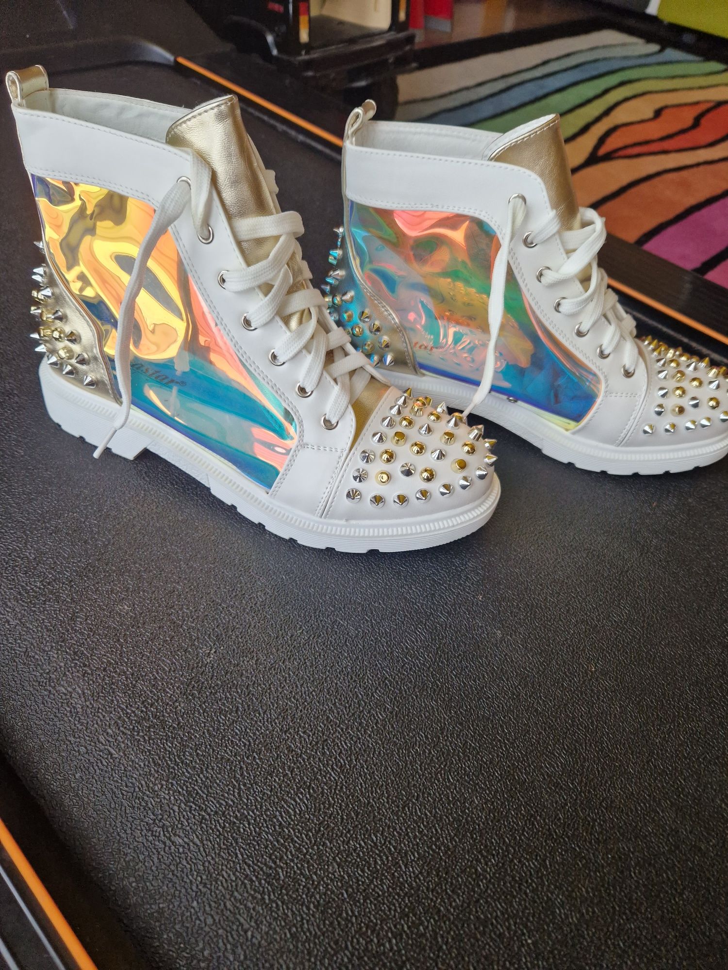 Seastar Buty z ćwiekami  botki bikery workery r 40