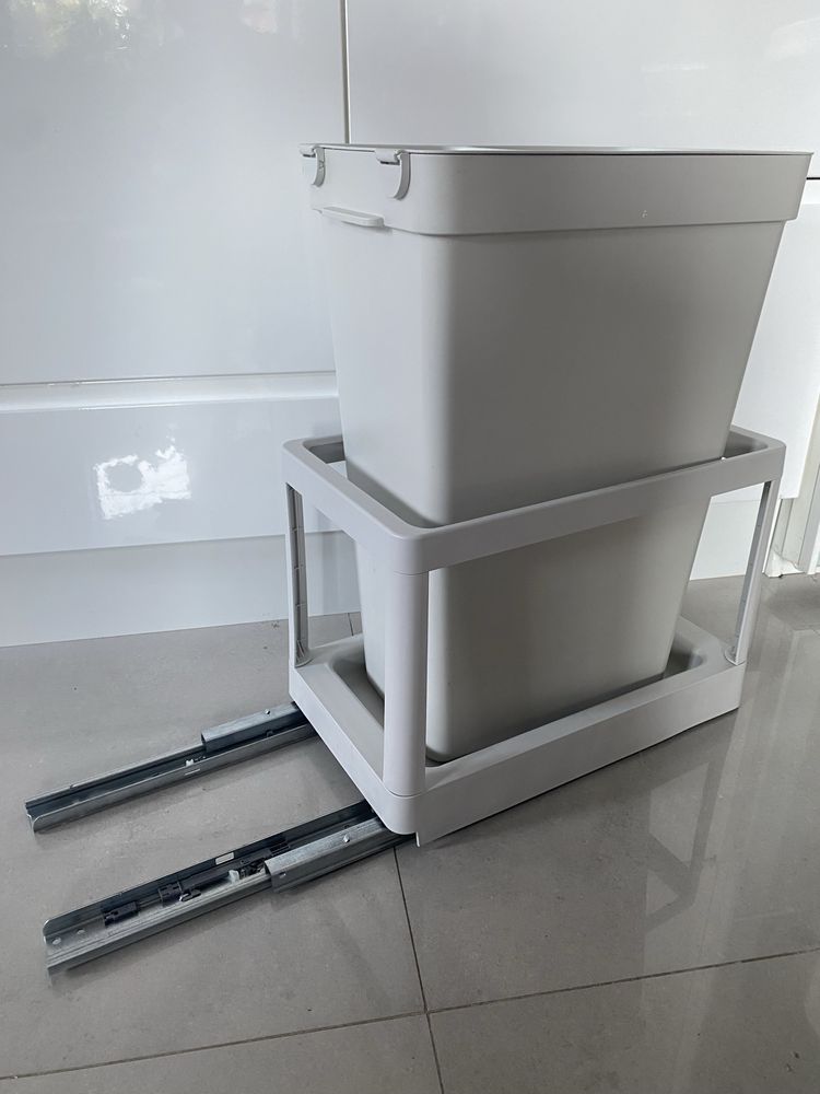 HALLBAR IKEA - nowy zestaw: wysuwana rama i kosz 35 l do sortowania