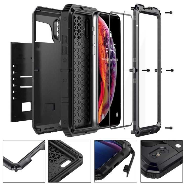 Pancerne etui z osłoną ekranu PET do iPhone XS Max