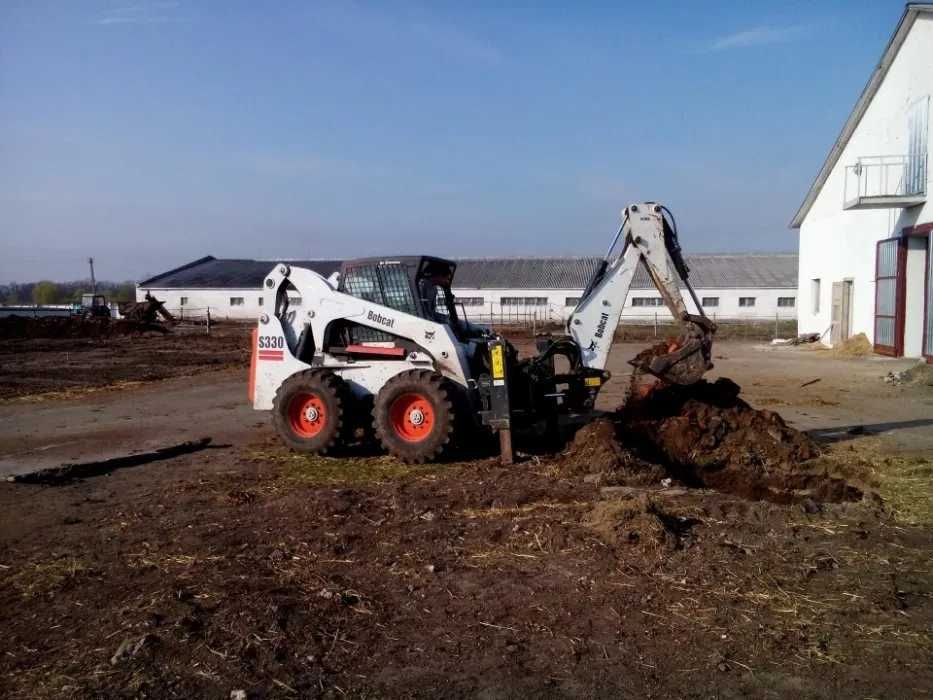 Мінінавантажувач Bobcat, бобкет, гідромолот, бур