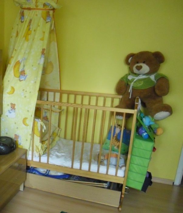 Osłonki bawełniane do łóżeczka + baldachim