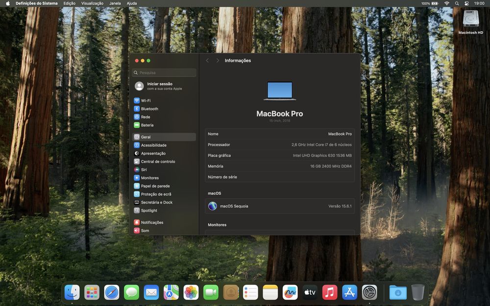 MacBook Pro 15" 2018 i7 16GB 1TB
