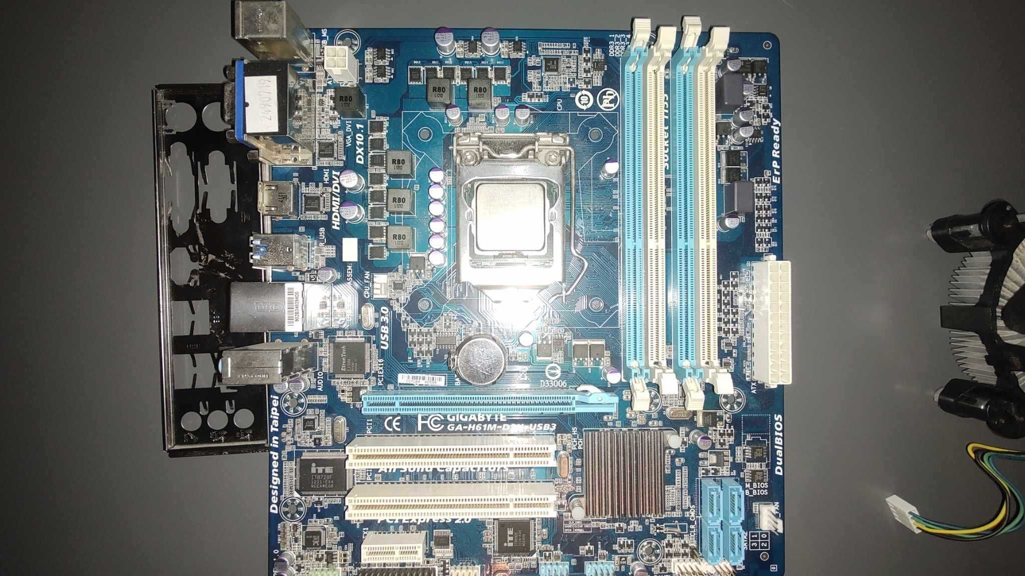 płyta główna GA-H61M-D2H-USB3 + procesor Intel i5-2400 z chłodzeniem