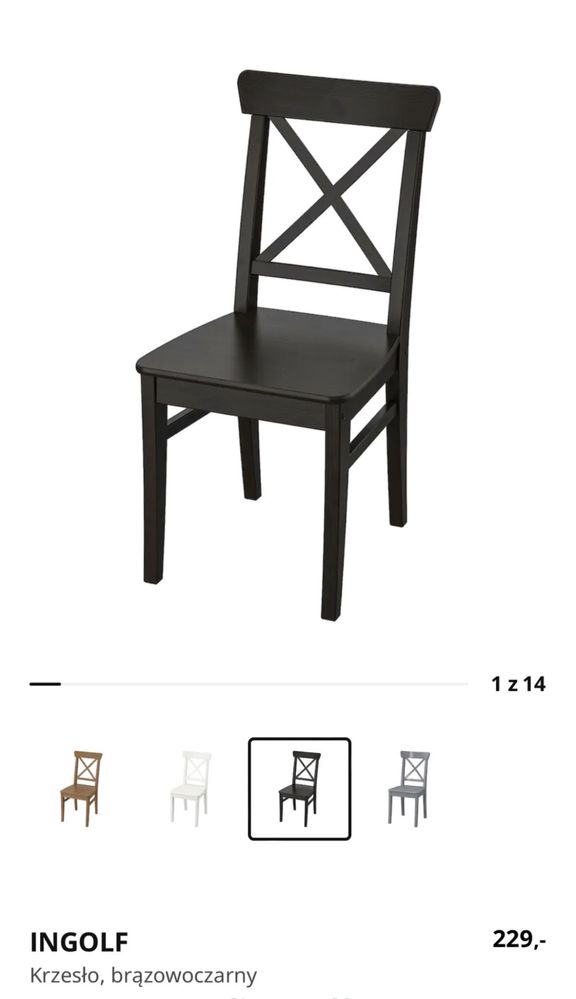 Zestaw Ikea krzesła i stół