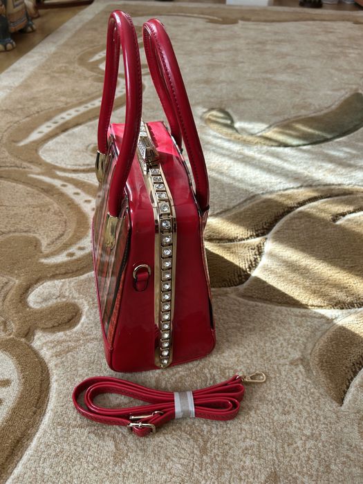 Дізайнерська сумка-саквояж з натуральноі шкіри