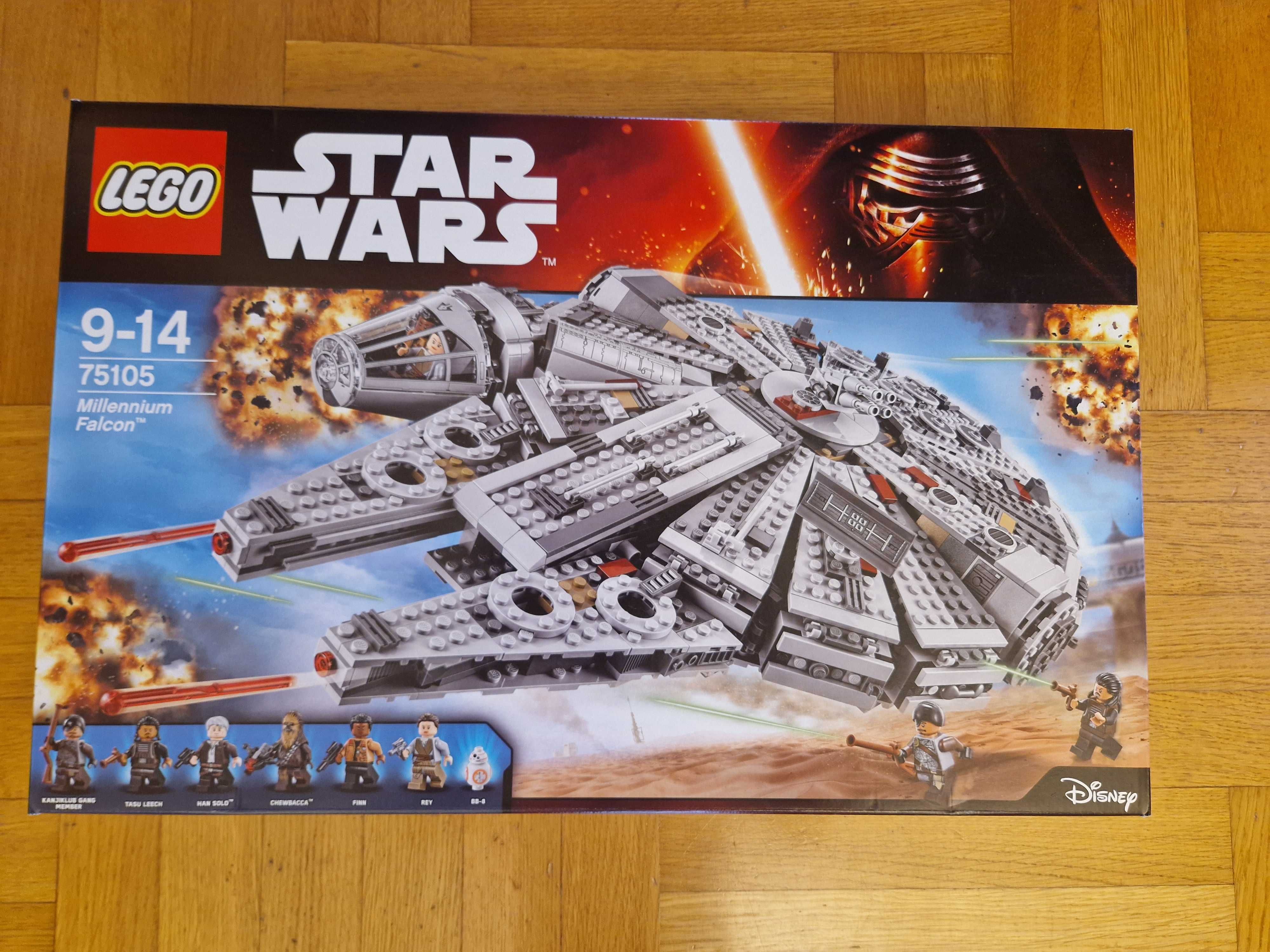 Klocki LEGO 75105 Millennium Falcon, Sokół Millenium z BB8. Unikat!