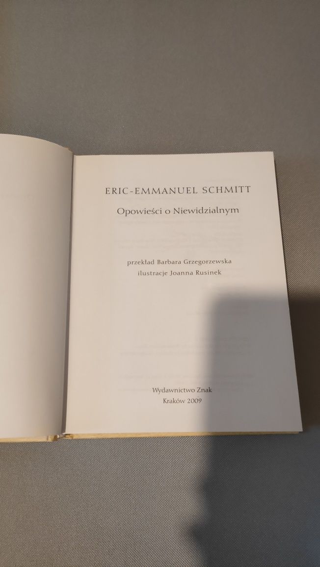 Opowieści o niewidzialnym Eric Emmanuel Schmitt