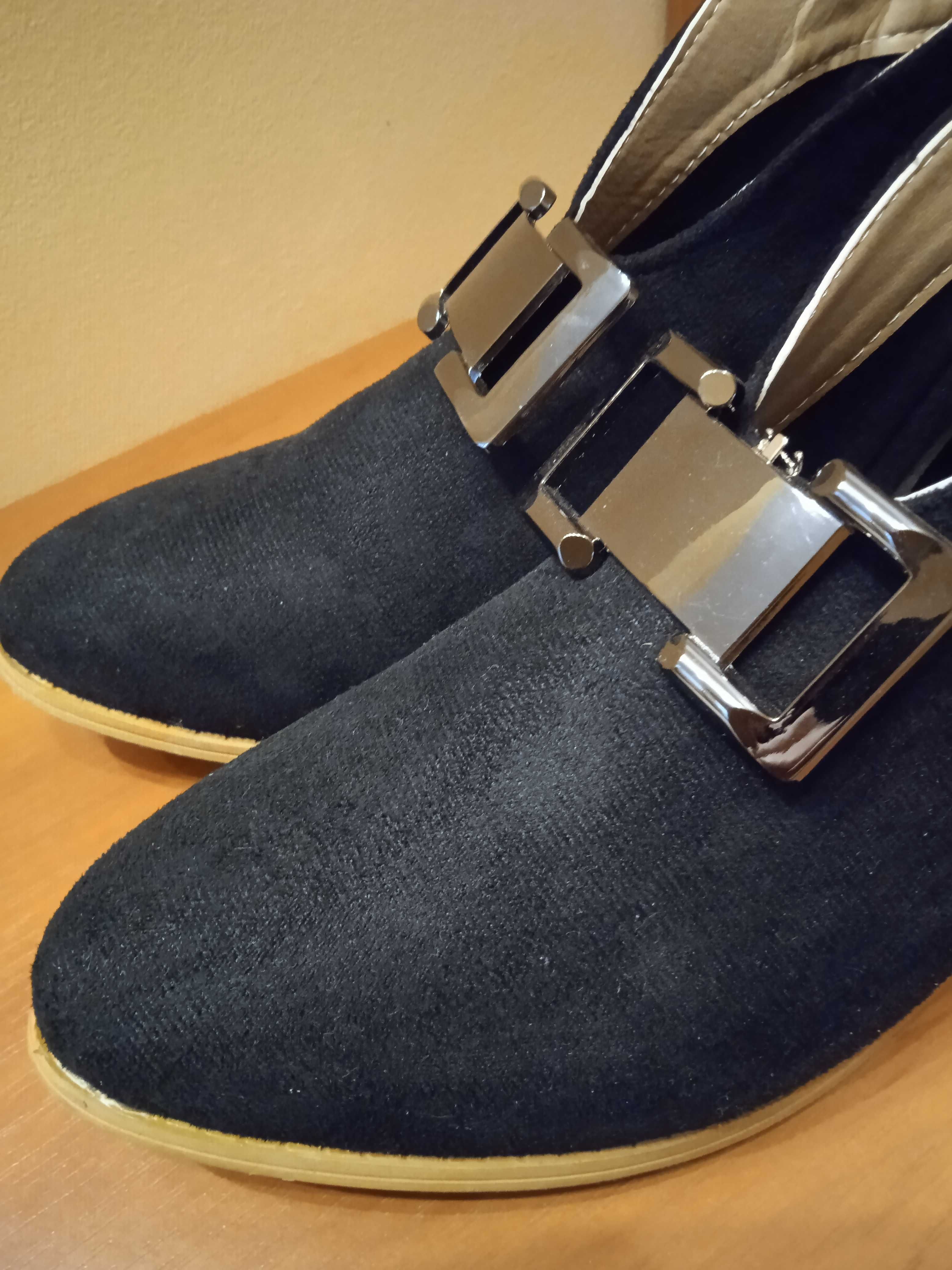 Botki, półbuty, buty damskie, szersze, 40,5