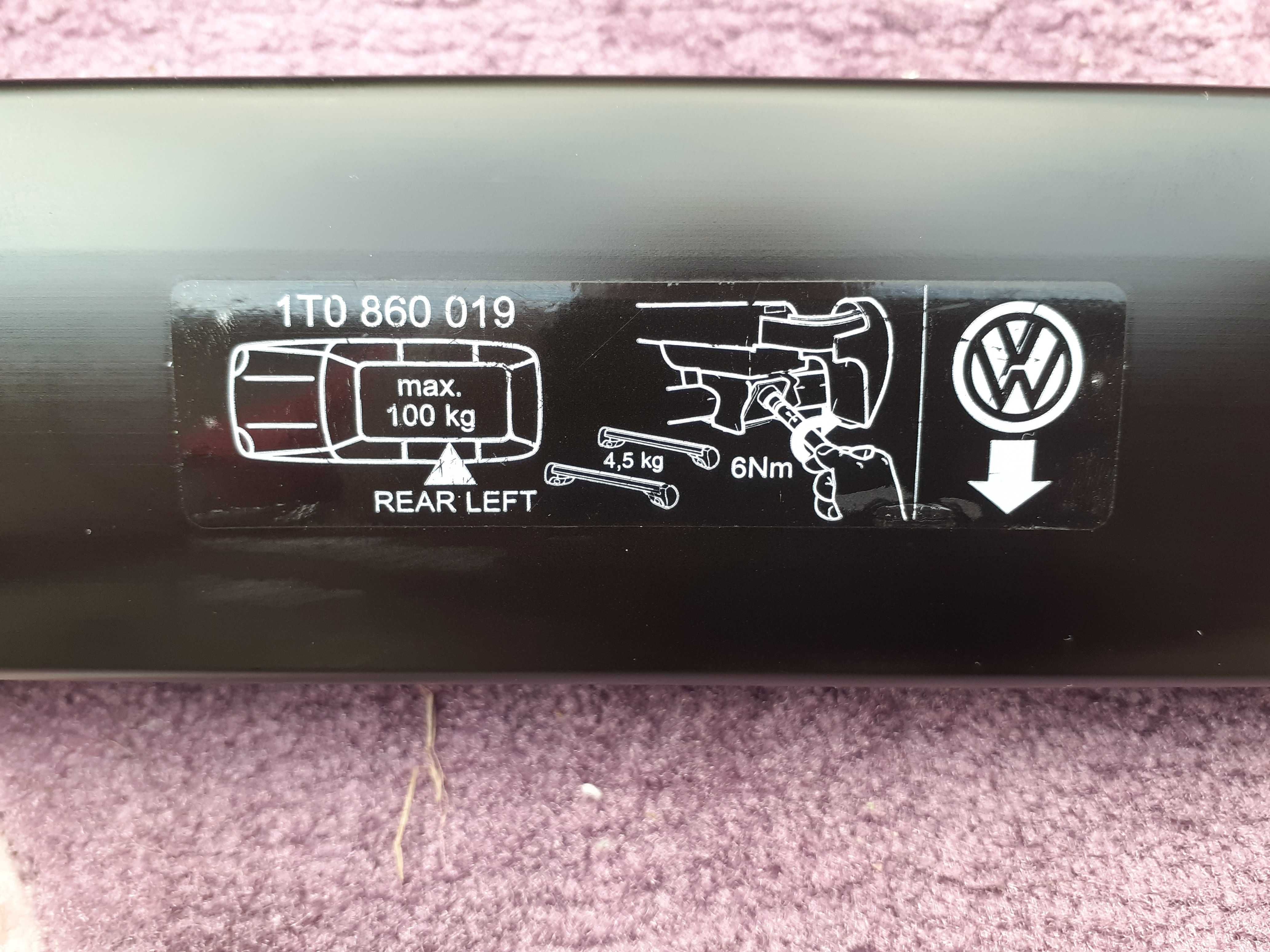 VW Touran 2003-15 Bagażnik Dachowy Oryginał na Relingi Super Stan