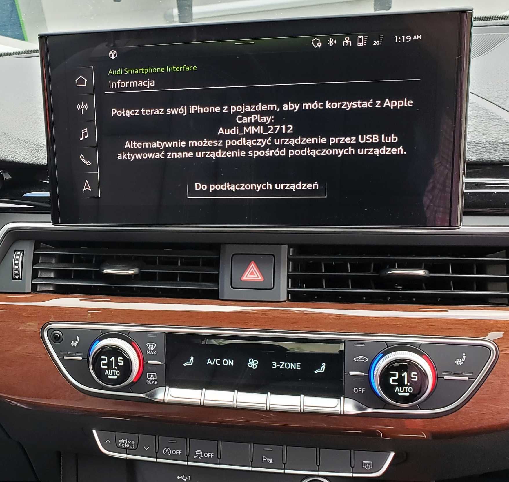 Audi MIB3 Aktywacja CarPlay Android Auto A4 A5 A6 A8 Q5 Q7 Q8 od 2020+