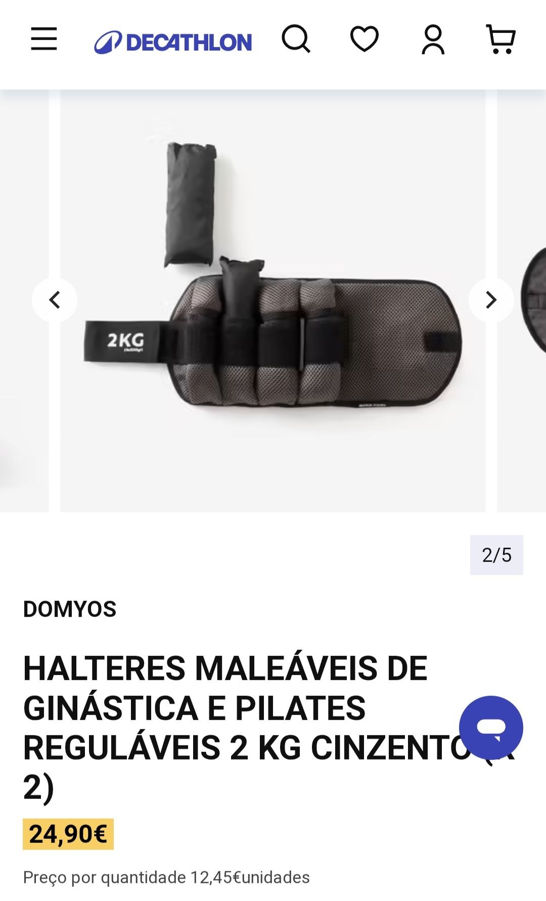2 Halteres de canela Decathlon 2Kg cada