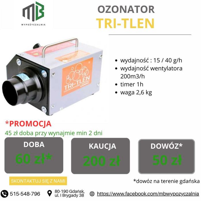 Wynajem Ozonator /
