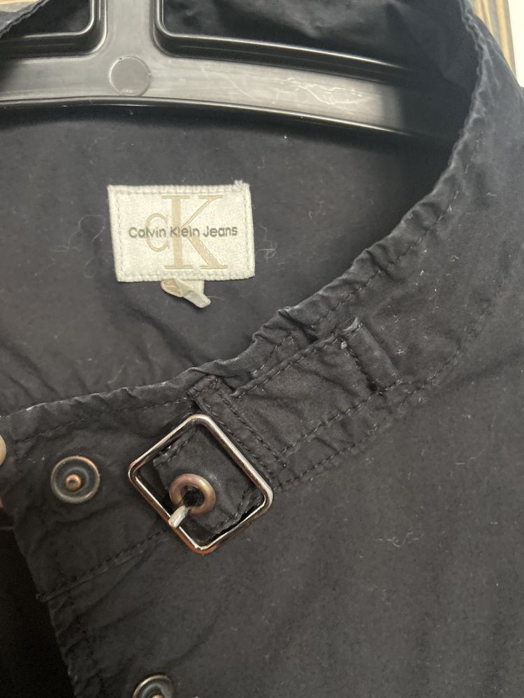 Calvin Klein Jeans kurtka lekka czarna L ramoneska bomberka