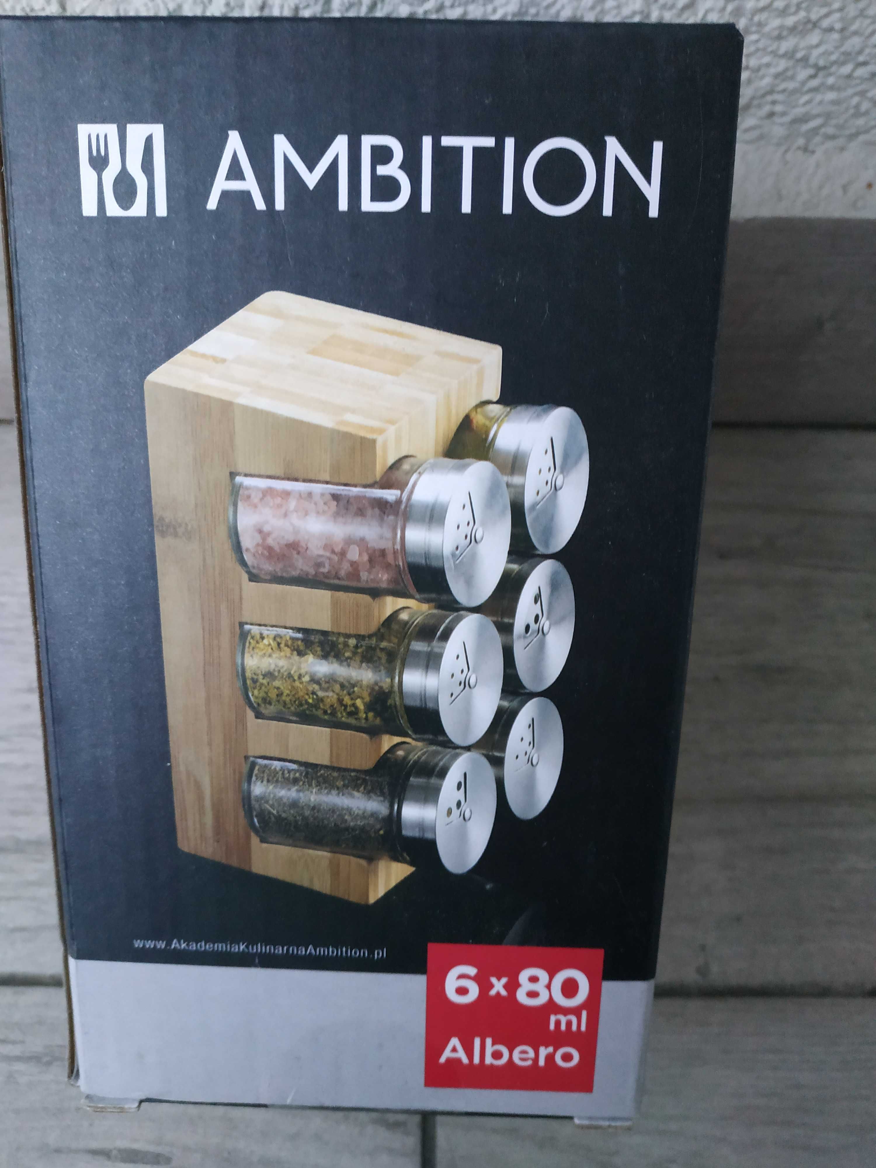 Ambition Albero organizer na przyprawy bambus 6x80ml - NOWY - Warszawa