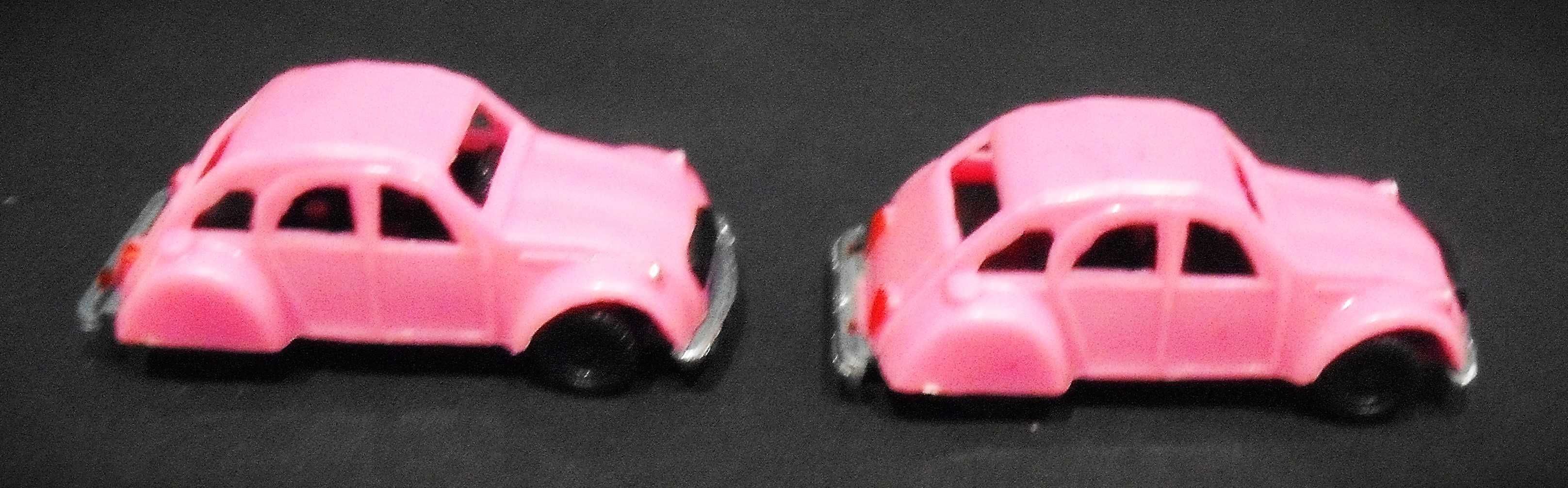 2 x Citroen 2 CV escala HO em plástico