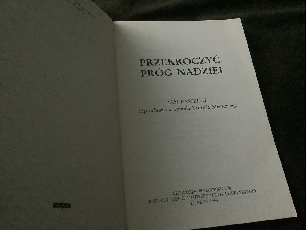 Przekroczyć próg nadziei Jan Paweł II