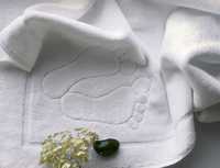 Dywanik łazienkowy 50x70 Stopki biały bawełniany frotte 650g/m2