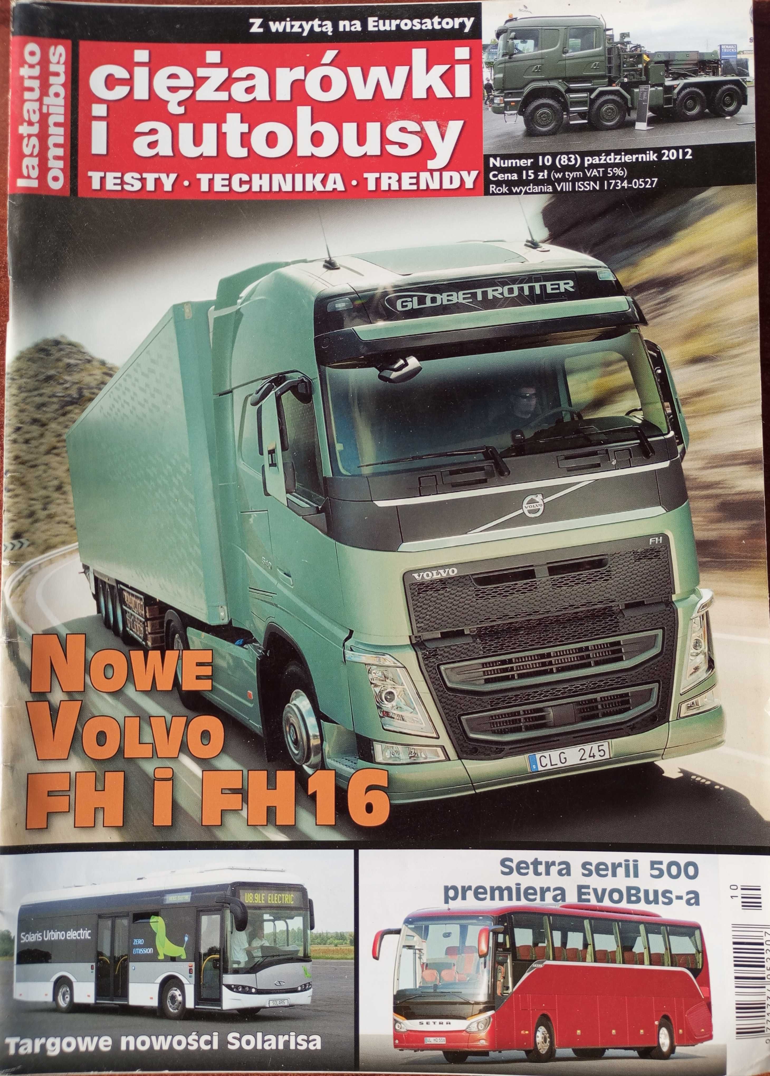 Ciężarówki i autobusy. 2012 r. 8 numerów -7 sztuk.
