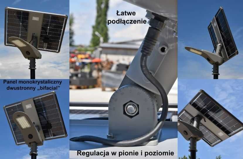 Lampa solarna uliczna Sanko FP-06 (LED 40W PV 100W aku LiFePO4 30Ah)