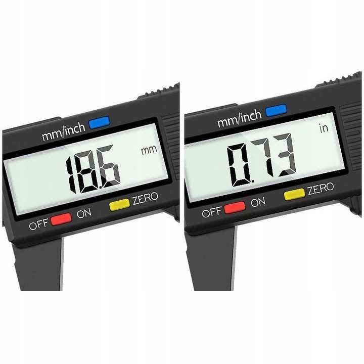 Suwmiarka Elekroniczna z Wyświetlaczem LCD 150mm / 6" Plastikowa