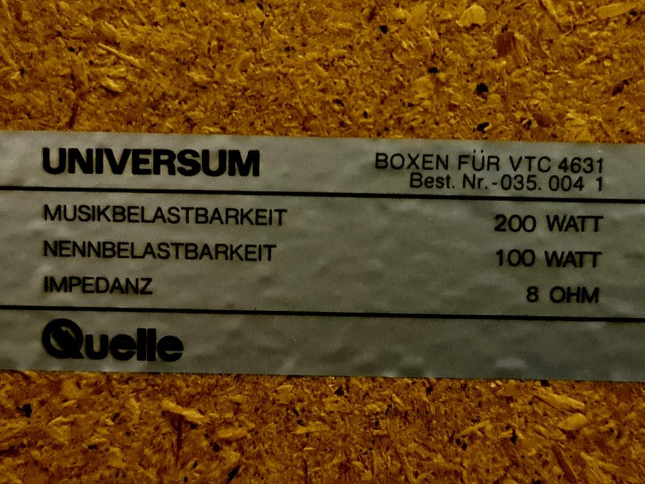 Głośniki UNIVERSUM 8 cali BOXEN FUR VTC 4631
