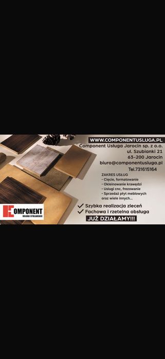 Usługa Cięcia i Okleinowania płyt meblowych - Usługa CNC