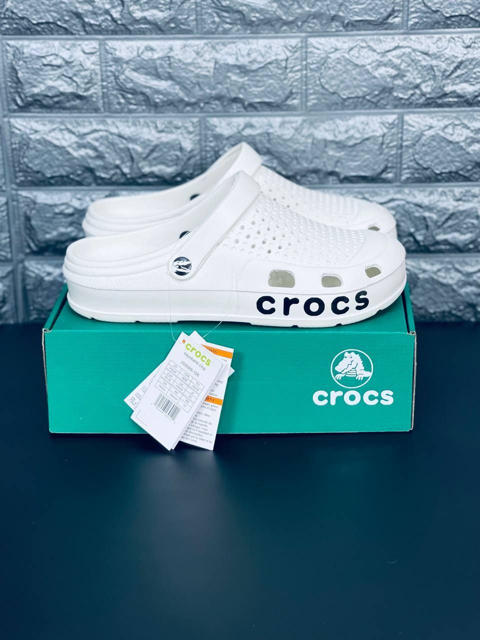 МУЖСКИЕ кроксы Crocs шлёпанцы Крокс белого цвета 40-45