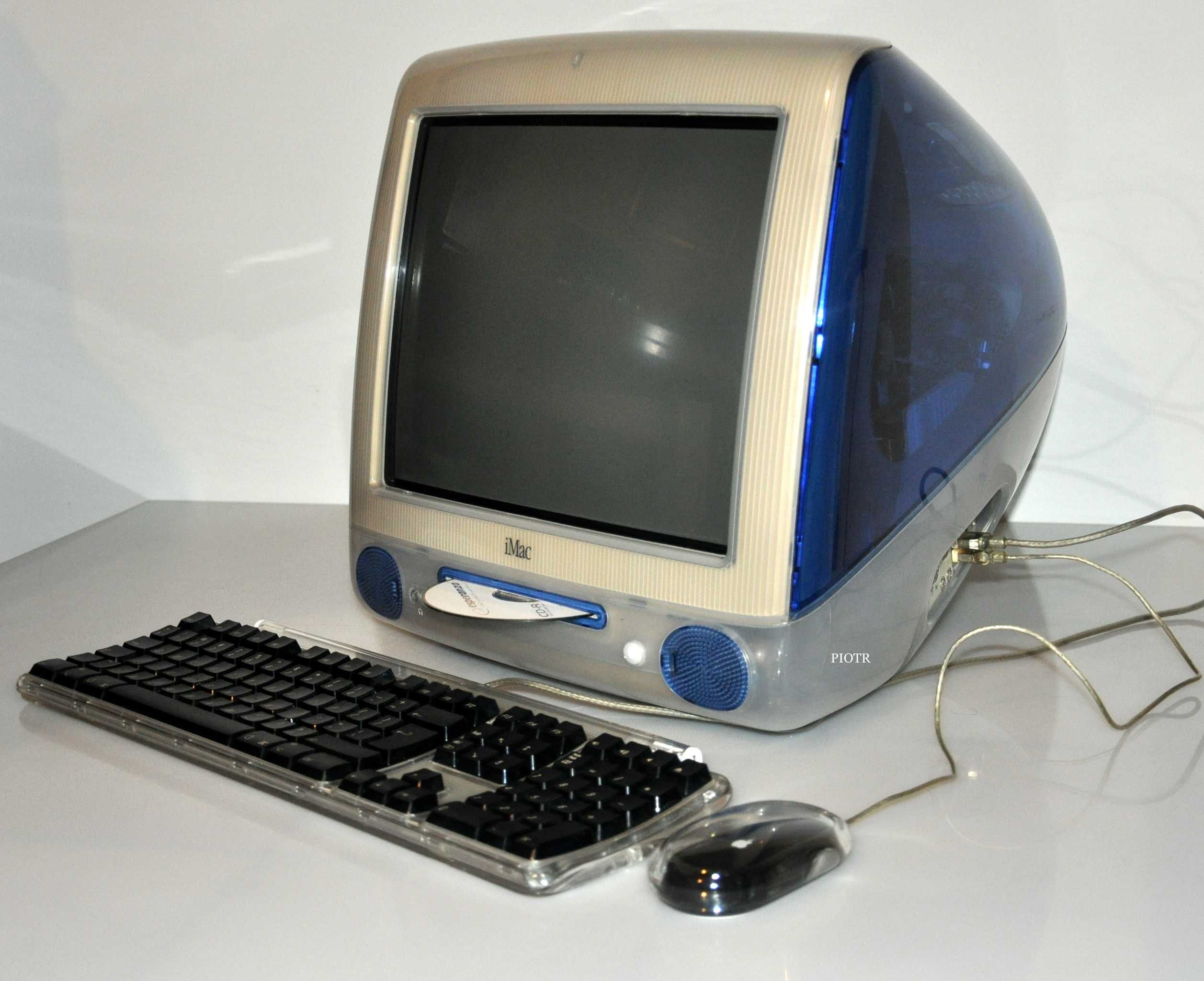 APPLE iMAC G3 z MAC OS 9.1PL z klawiaturą,myszką. Zestaw Retro .