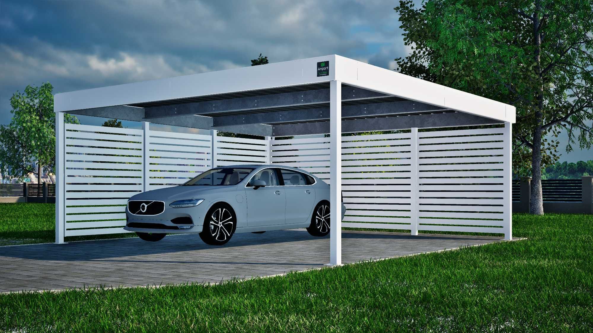 Carport 6x5,5, wiaty garażowe, wiata na samochód, wiata stalowa