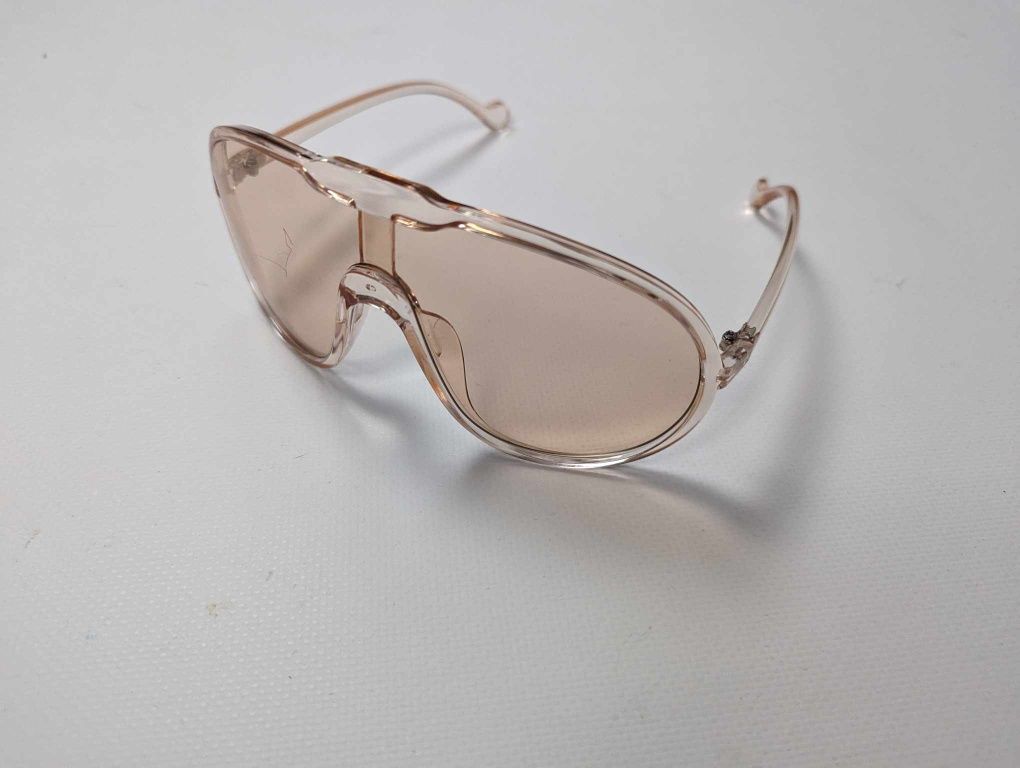 Nowe duże okulary przeciwsłoneczne przydymione typu gogle stylizowane