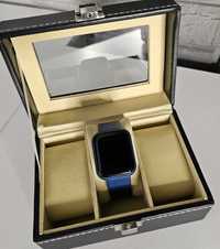 Zegarek Smartwatch smart opaska kwadratowa koperta ciemny dark blue