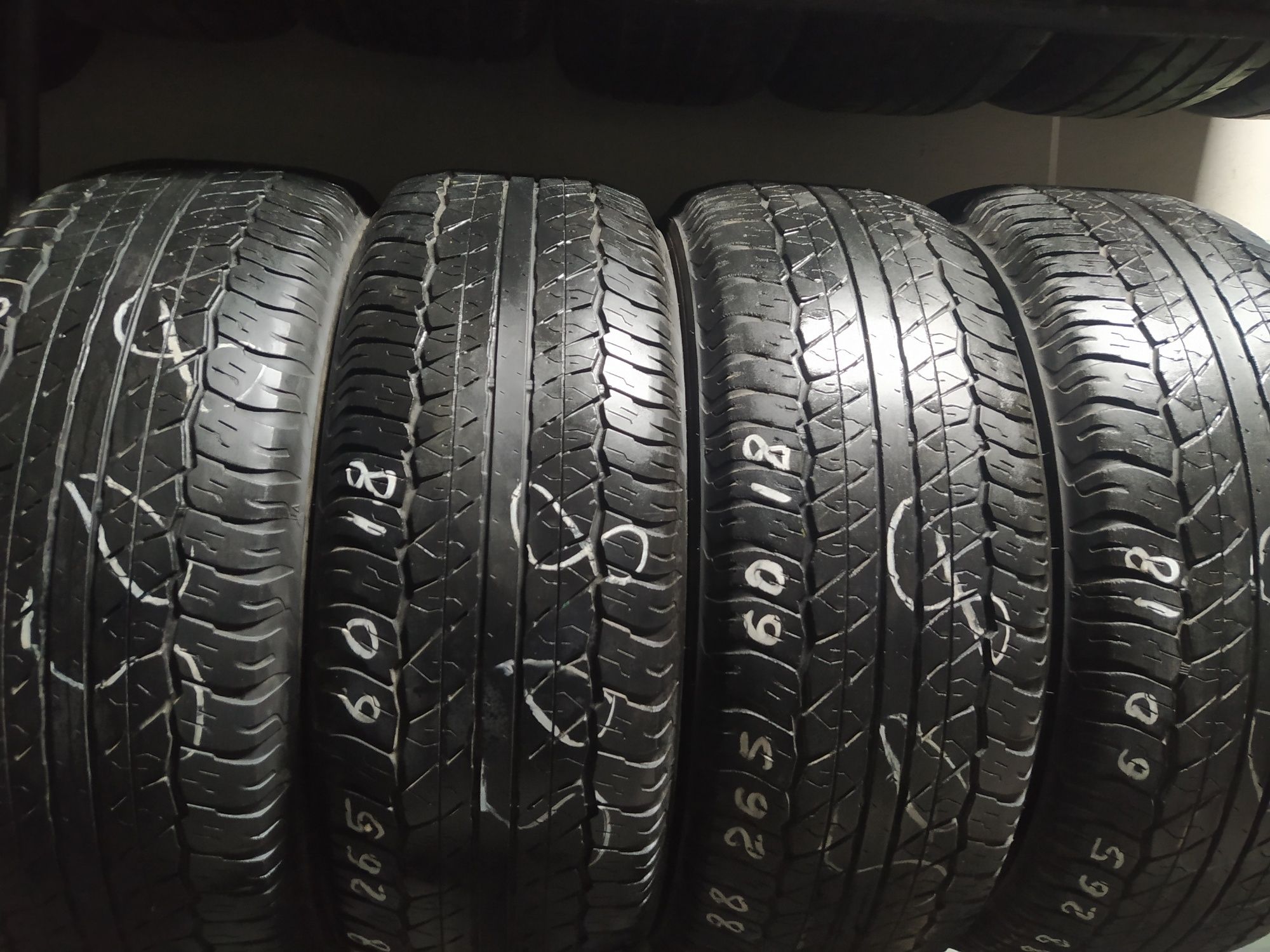 265/60 r 18 комплект, пара летних шин из Европы.