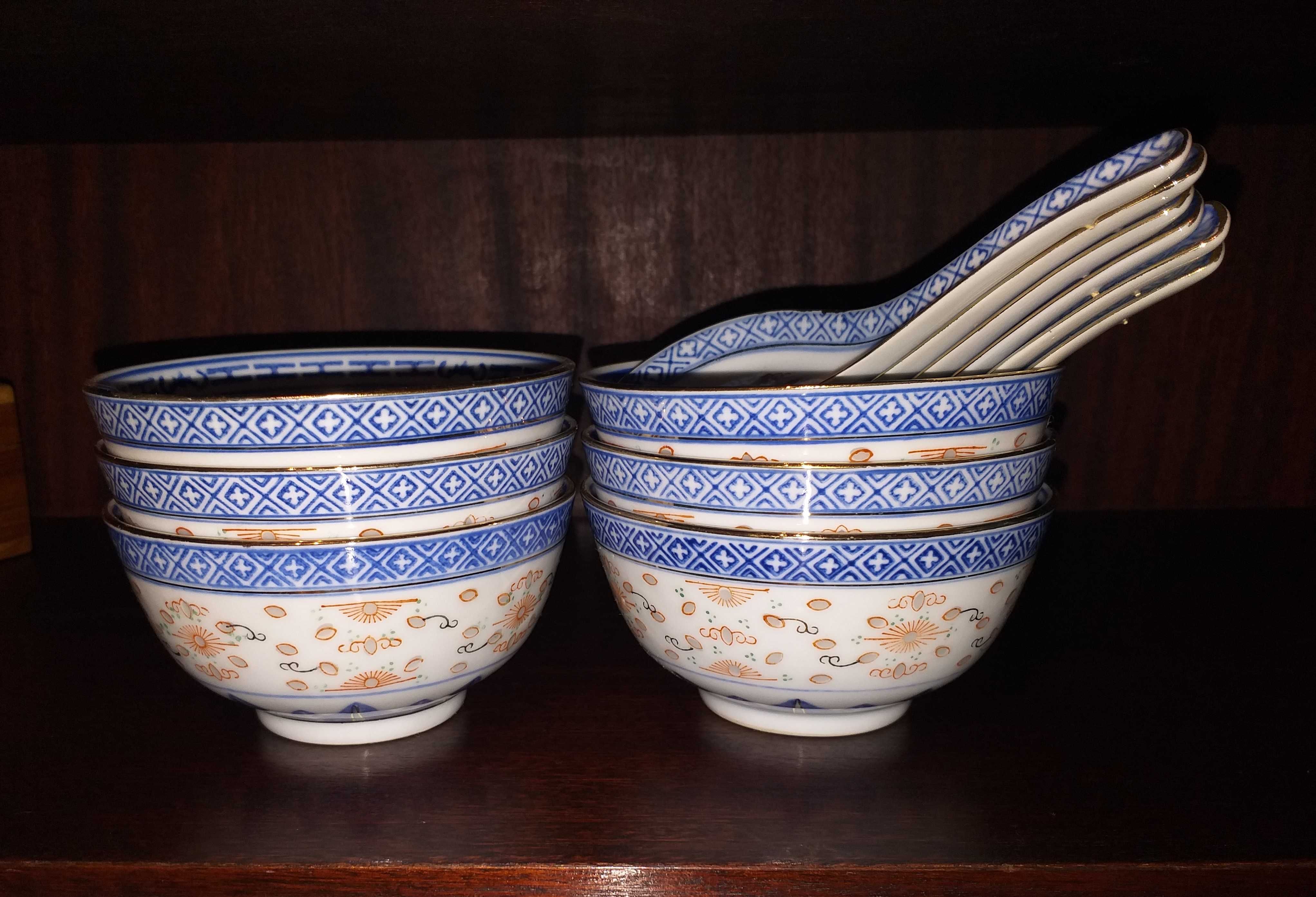 Taças com Colheres  Bago de Arroz (6+6)