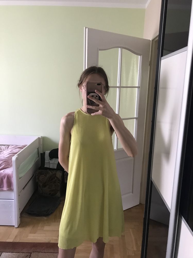Nowa sukienka żółta, Xs, Mango