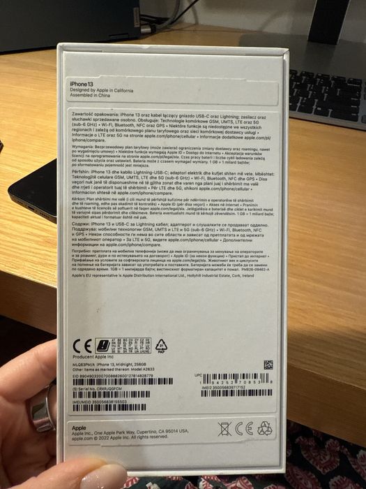 Iphone 13 256 GB Midnight granatowy of KOBIETY