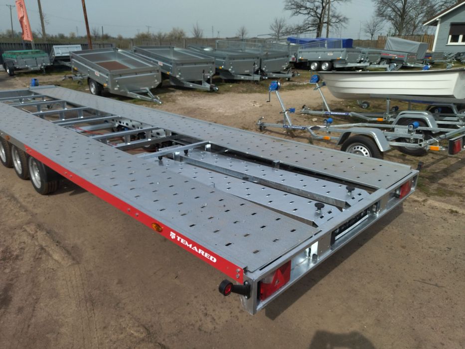 Laweta Temared Car na 2 auta 8m 3500DMC 3 osie dostawa mocna