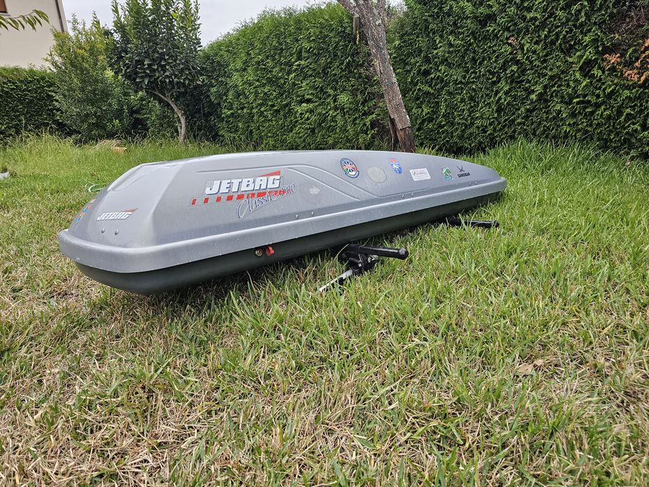 Mala de tejadilho TopBox Thule/ Jetbag com barras da MontBlanc
